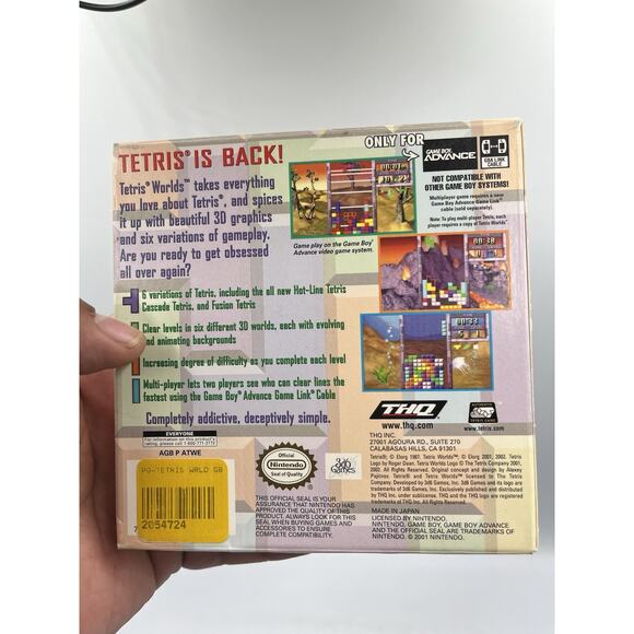 Tetris Worlds GBA Game Boy Advance Complete CIB! - Picture 10 of 16